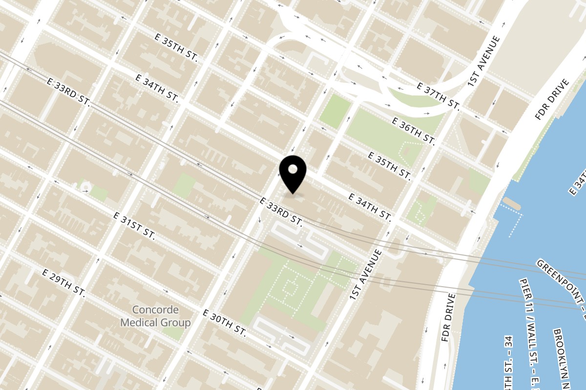 Map showing the location of Nonna Dora's 2nd Ave on 606 2nd Ave in New York